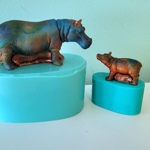 House Hippo Hippopotamus Silicone Mold for Resin