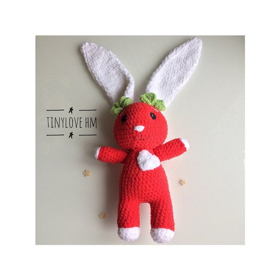 red bunny stuffed animal