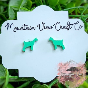 Cute Nigerian Dwarf Goat Stud Earrings, Goat Gifts, Dairy Goat gifts, Minimalist Stud Earrings, Hypoallergenic, Goat Mom, Goat Accessories