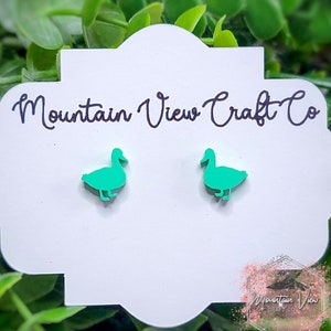 Duck Stud Earrings, Duck Gifts, Minimalist Stud Earrings, Hypoallergenic, Duck Mom, Duck Decor, Farm Gifts, Duck Jewelry