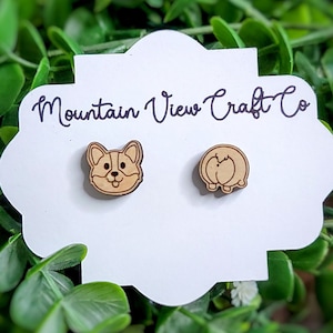 Cute Corgi Stud Earrings, Corgi Gifts, Corgi Jewelry, Minimalist Stud Earrings, Hypoallergenic, Corgi Accessories, Dog Mom