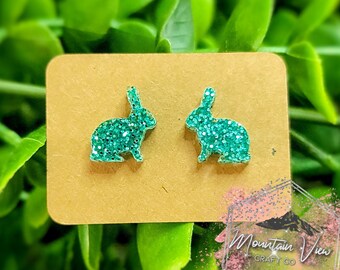 Easter Bunny Stud Earrings, Easter earrings, Easter gifts, Minimalist Stud Earrings, Hypoallergenic, Easter jewelry, Rabbit earrings