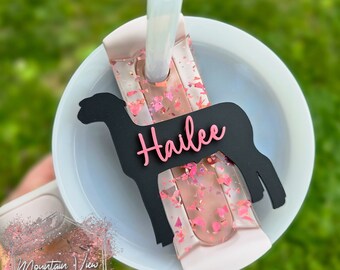 Show Lamb Stock Show Tumbler Topper, 20oz 30oz 40oz tumbler topper, Show Lamb Gifts, H2.0 Tumbler Topper, Tumbler Lid, Livestock Showing