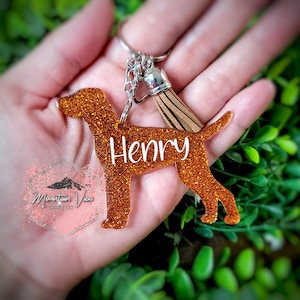 Customizable Vizsla Glitter Keychain, Personalized Vizsla Keychain, Vizsla Mama Keychain, Vizsla Gifts, Vizsla Lover, Vizsla Mama Gifts