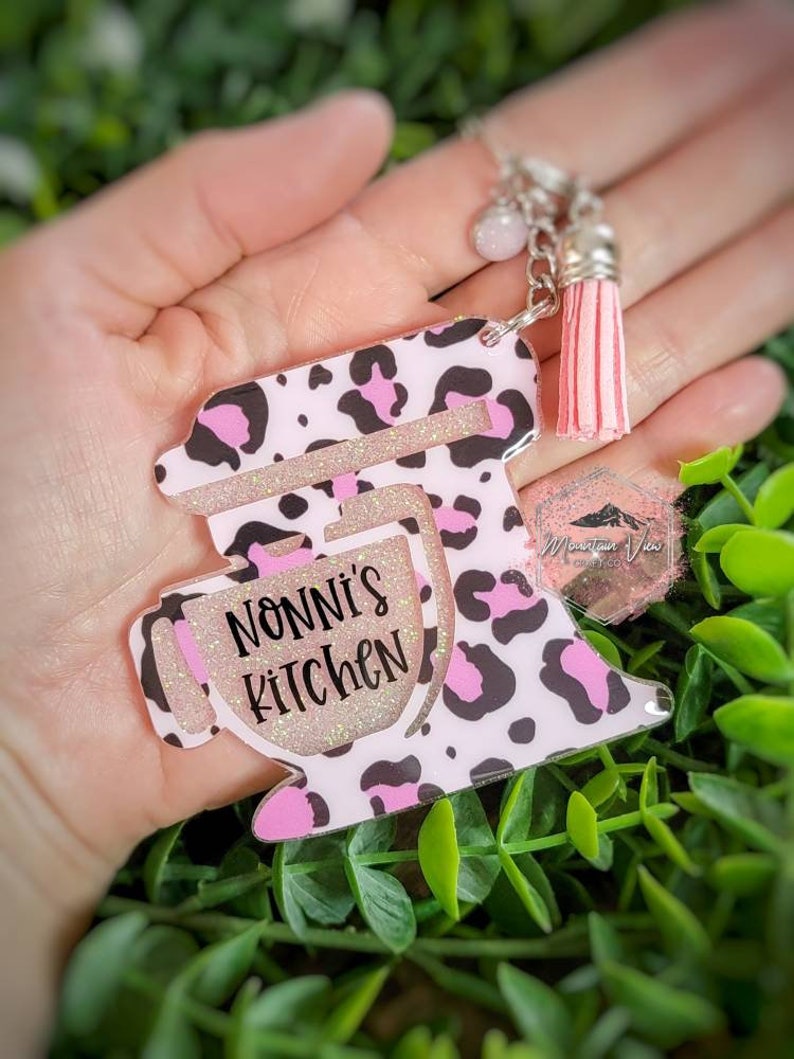 Customizable Bakers Gonna Bake Glitter Keychain | Kitchen Mixer ...