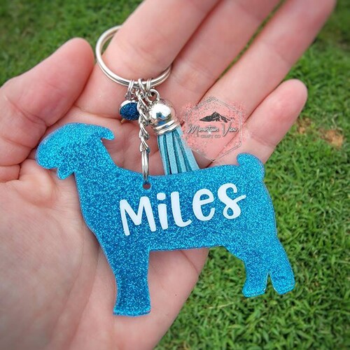 Customizable Show Goat 4H Glitter Keychain Personalized 4H Etsy