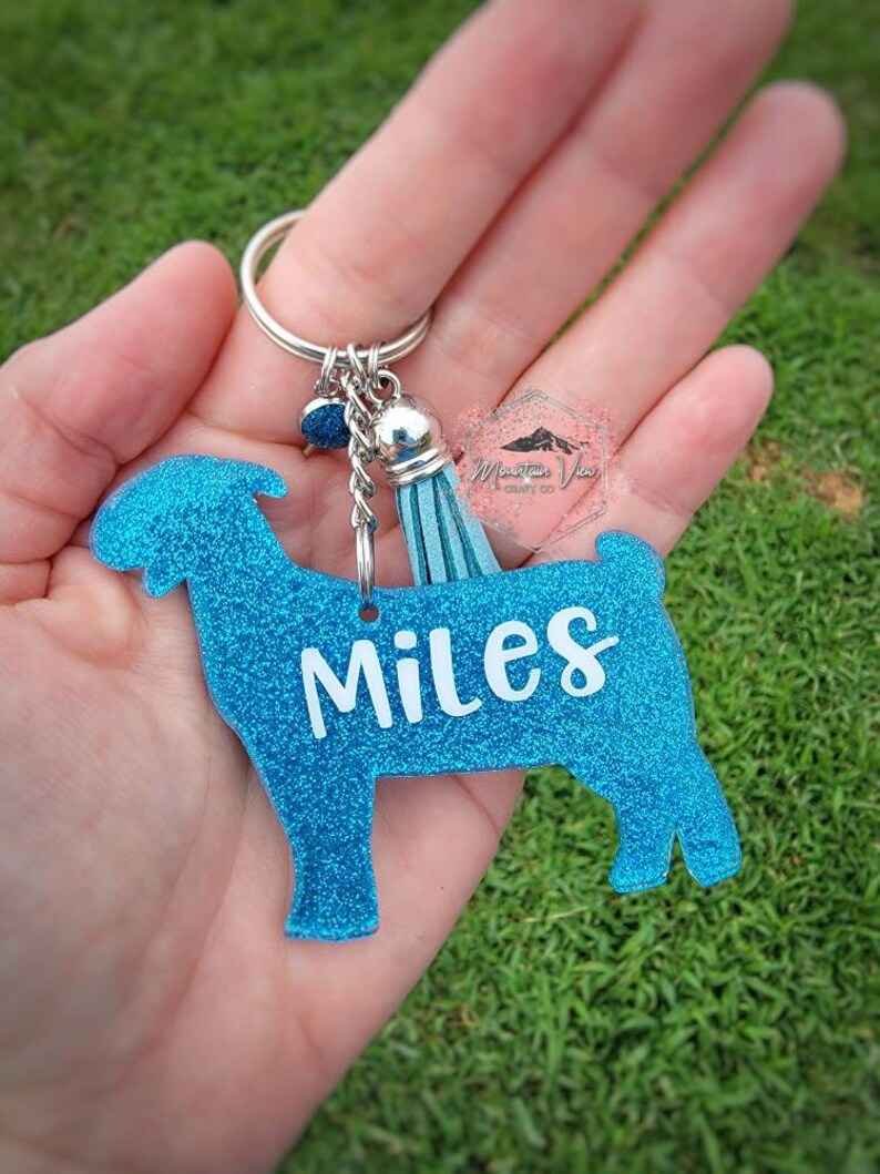 Customizable Show Goat 4H Glitter Keychain Personalized 4H Etsy