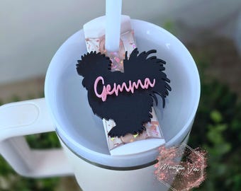 Personalized Silkie Chicken Tumbler Topper, 20oz 30oz 40oz tumbler topper, H2.0 Tumbler Topper, Tumbler Lid, personalized chicken gifts