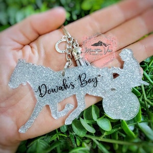 Customizable Standardbred Harness Racing Glitter keychain, personalized standardbred keychain, harness racing gifts, equestrian gifts