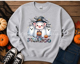 PigABoo Halloween Pig Shirt or Sweatshirt, Pig Short Sleeve T-Shirt, Pig Sweatshirt, Pig Gifts, Halloween Pig Tees, Funny Pig Shirt
