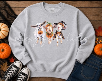 Halloween Goat Shirt, Farm Halloween T-Shirt, Cute Goat Lover Shirt, Cute Farm Halloween Tee, Goat Mom Gift
