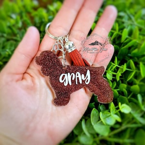 Customizable Cocker Spaniel keychain, Personalized Cocker Spaniel keychain,  Cocker Spaniel Mom, Cocker Spaniel gifts, glitter keychain