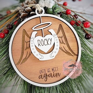Personalized Horse Memorial Ornament, custom horse memorial gift, horse gifts, horse christmas ornament, loss of horse, pet memorial