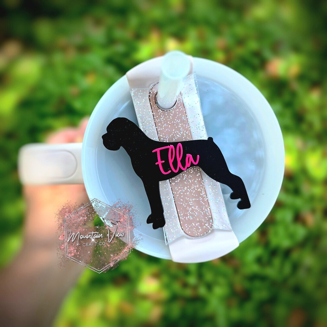 Personalized Boxer Tumbler Topper, 20oz 30oz 40oz Tumbler Topper, Dog ...