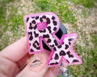 Customizable RX Glitter Badge Reel, pharmacist badge reel, pharmacy technician badge reel, lanyard, ID badge holder, practice tech gifts