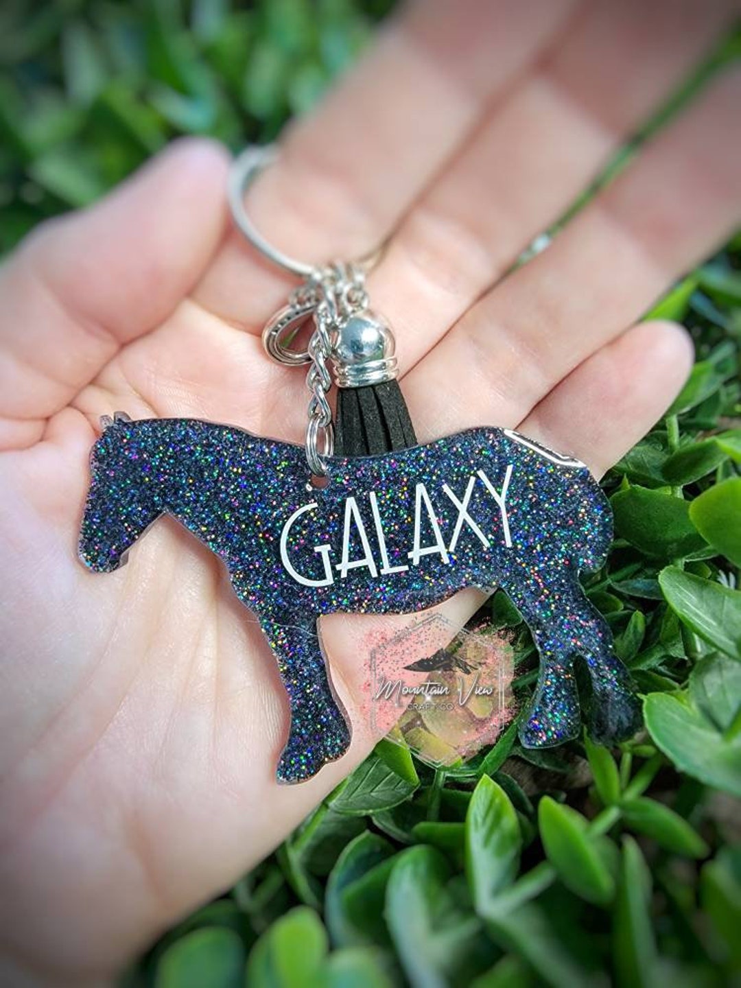 Customizable Belgian Draft Horse Glitter Keychain, Personalized Belgian ...