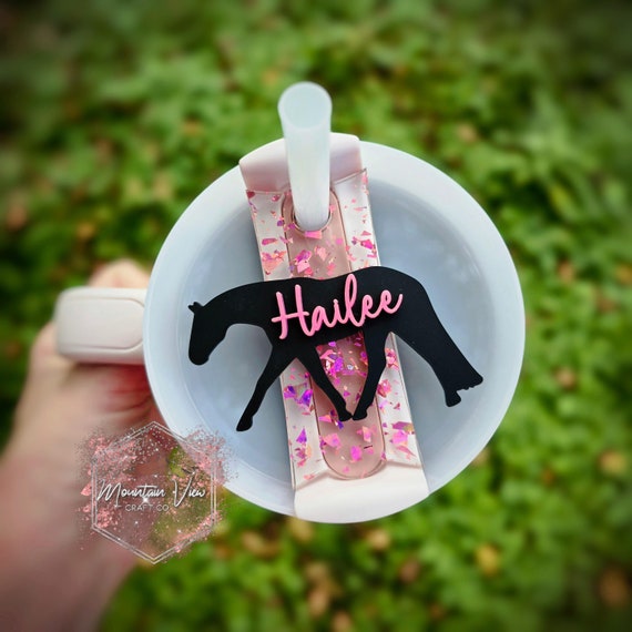 Personalized Hunt Seat Quarter Horse Tumbler Topper, 20oz 30oz 40oz tumbler topper, H2.0 Tumbler Topper, Quarter horse gifts