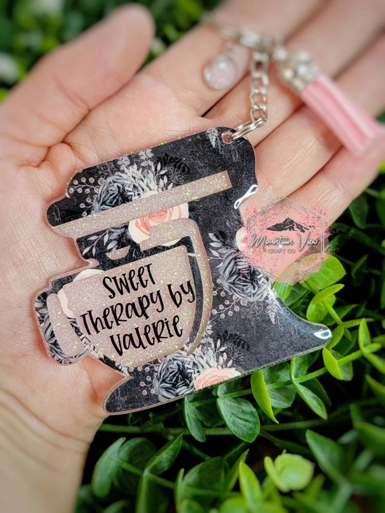 Customizable Bakers Gonna Bake Glitter Keychain | Kitchen Mixer ...