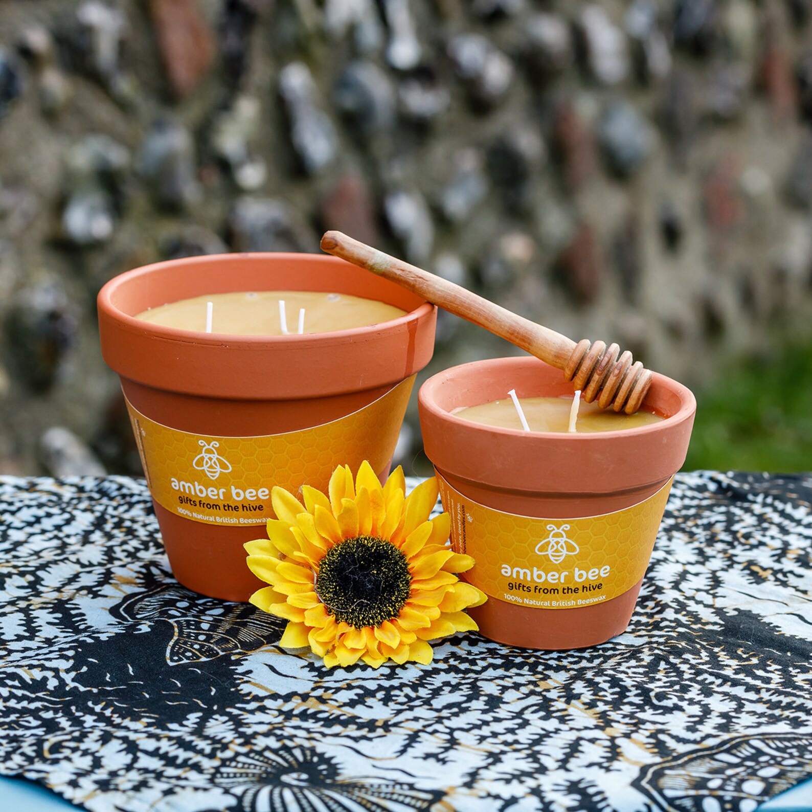 Citronella Garden Candle Outdoor 100 Natural Beeswax Etsy