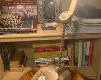 Upcycled Telephone Lamp, Unique Lamp, Quirky Decor, Unique Gift, Desk Lamp, Telephone, Vintage Decor, Lighting