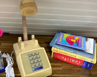 Upcycled Telephone Lamp, Unique Lamp, Quirky Decor, Unique Gift, Desk Lamp, Telephone, Vintage Decor, Lighting