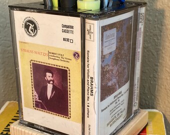 Musica classica, portapenne per nastro a cassetta, portapenne, deposito per ufficio, vintage, regalo unico, retrò, regalo fantastico, regalo musicale