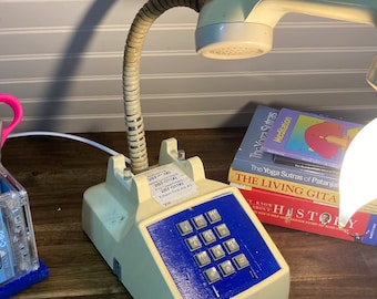 Upcycled Telephone Lamp, Unique Lamp, Quirky Decor, Unique Gift, Desk Lamp, Telephone, Vintage Decor, Lighting
