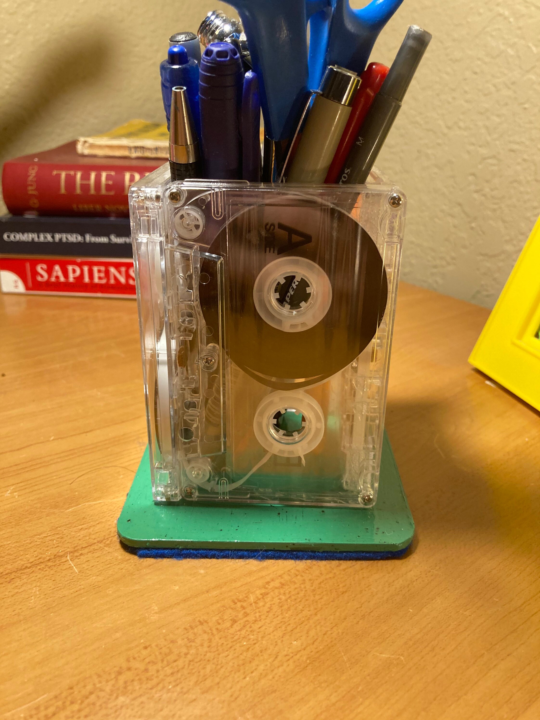 Cassette Tape Pen Holder Office Storage Vintage Regalo Etsy