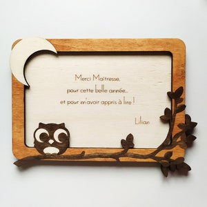 Marco de madera personalizado ideal regalo de fin de año gracias amante o maestro