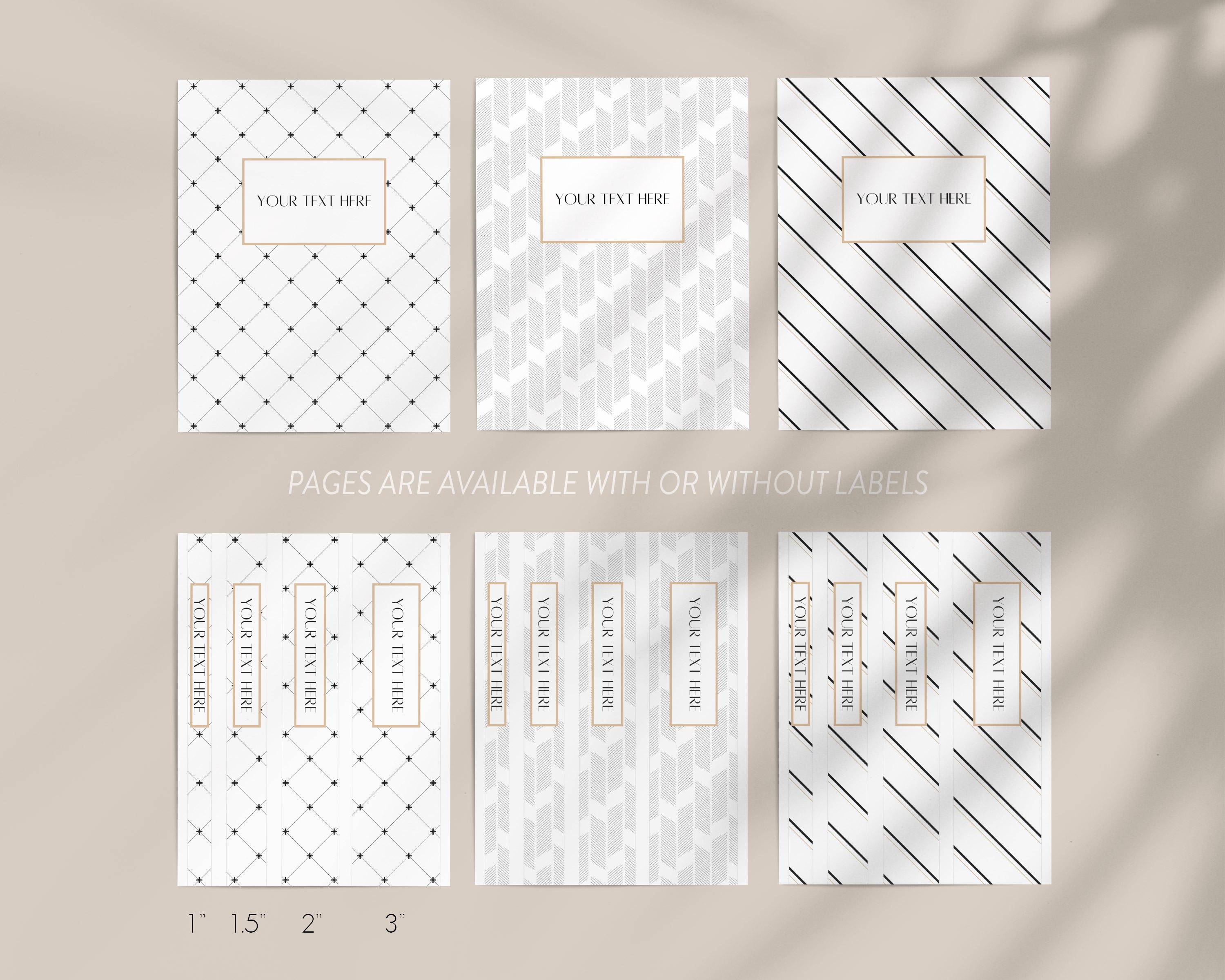 Binder Cover Editable Printable Minimalist Canva Template Professional ...