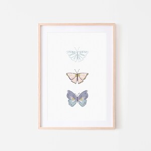 Butterfly art print, butterfly nursery decor, butterflies wall art for children&#39;s rooms