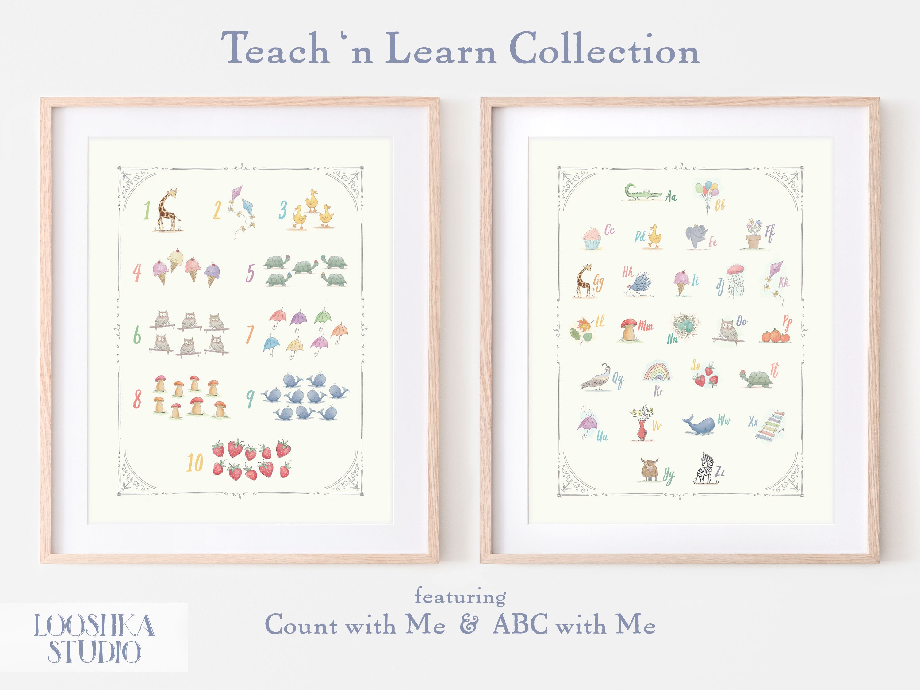 Numbers 1-10 Numbers Poster Preschool Counting Nursery - Etsy