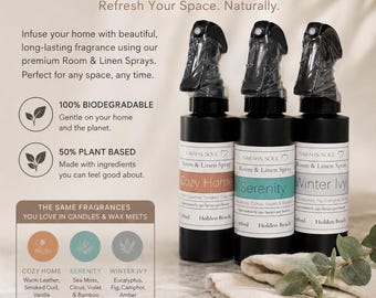 Plant-Based Room and Linen Spray: Aromatherapy Home Fragrance, Odor Eliminator