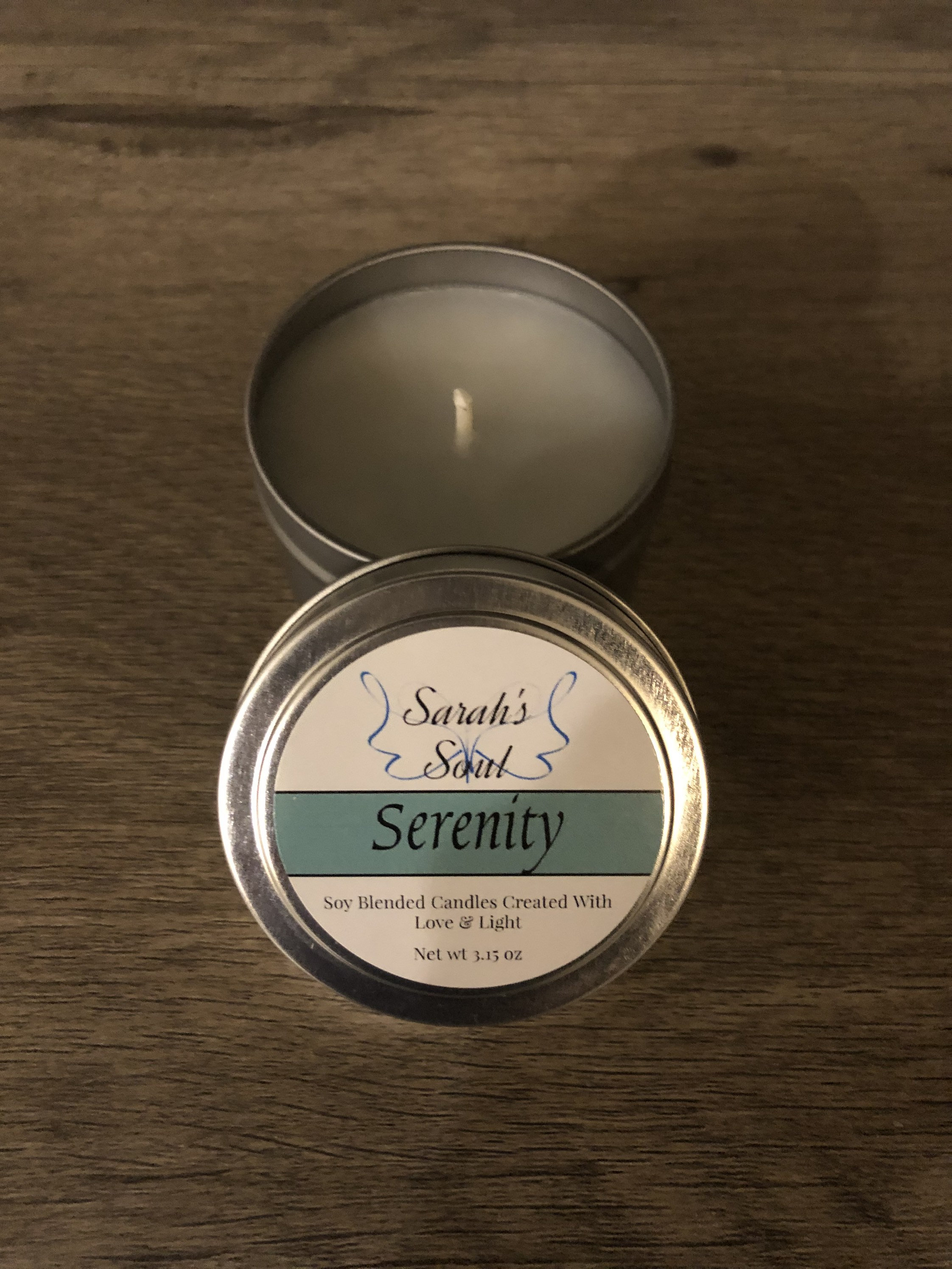 Serenity Candlescented Candlecandle in Tinhealing Love Candlesheart