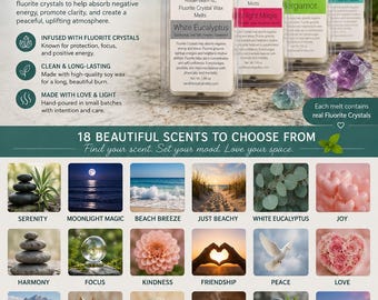 Fluorite Crystal Wax Melts: Positive Energy