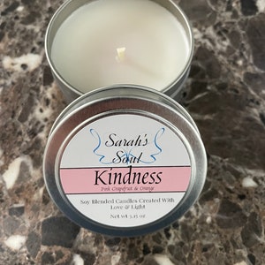 Kindness Candle Pink Heart Candle Grapefruit and Orange Candle zdjęcie 1