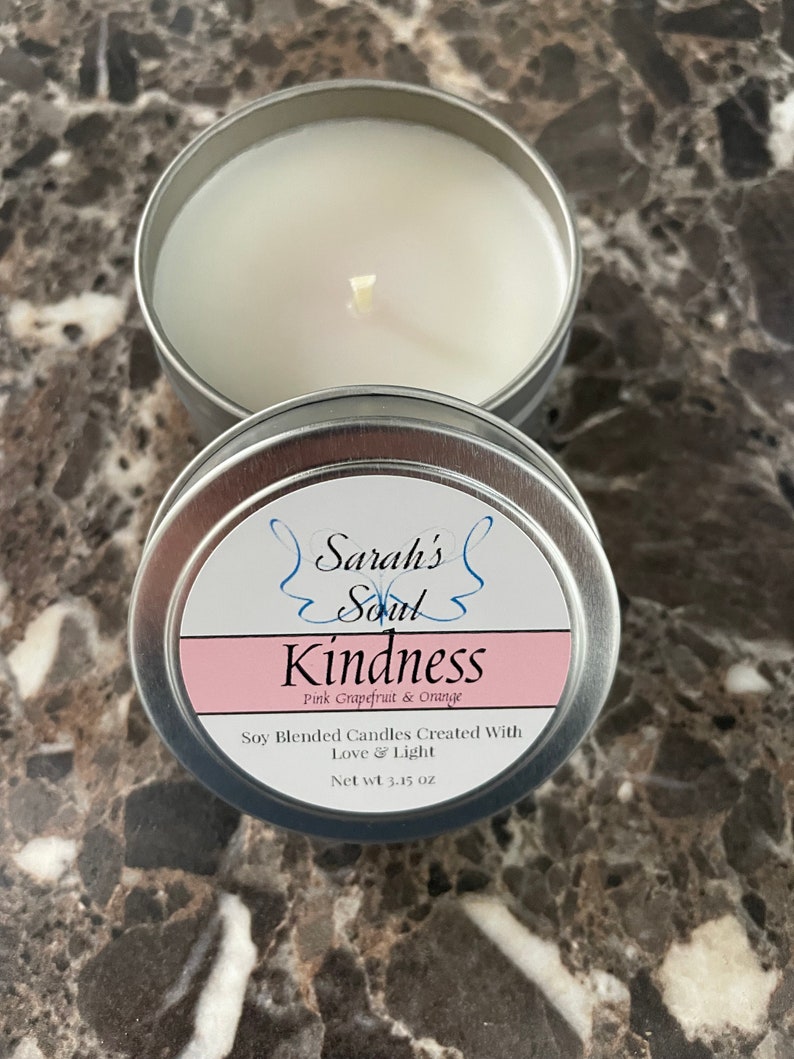 Kindness Candle Pink Heart Candle Grapefruit and Orange Candle zdjęcie 1