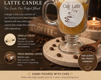 Cafe Latte Candle - coffee and vanilla