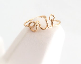 Twisted wire bangle ring - personalized name word - yes ring ring - initial - sparkle filled and silver - love message - wedding ring