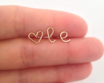Letters Earring, Bride Gift, Shower Gift, Personalized Jewelry, Initial, sold individually, Love Jewelry, Custom A-Z, Unique Jewelry