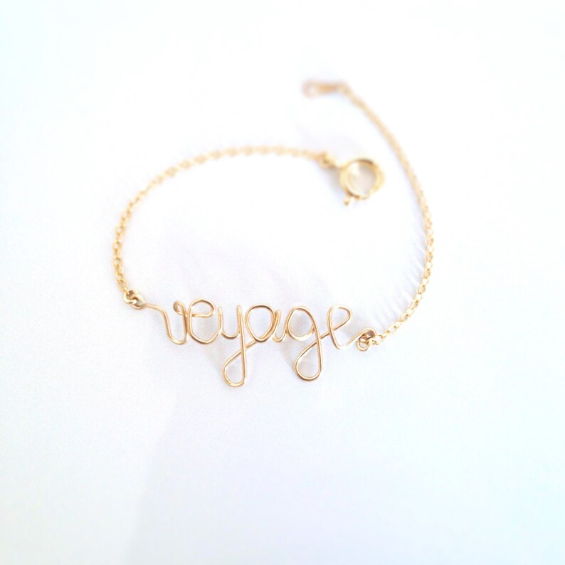 Mot personnalisé bijoux bracelet prénom fil nom bracelet Etsy