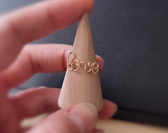 Bague jonc - prénom mot personnalisable - bijou personnalisé - initial - bague anneau - alliance - message d'amour - cadeau pour elle et lui