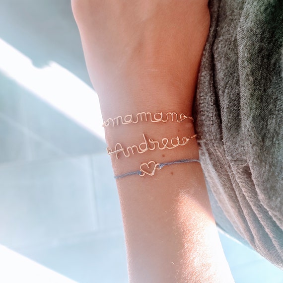 Bracciale Con Barra Personalizzata In Oro Massiccio 14k, Con Incisione Di Nome, Data E Coordinate, Bracciale Con Barra Lunga In Oro, Grazioso Regalo Per Lei Con Nome Personalizzato. - Italia - Foto 6