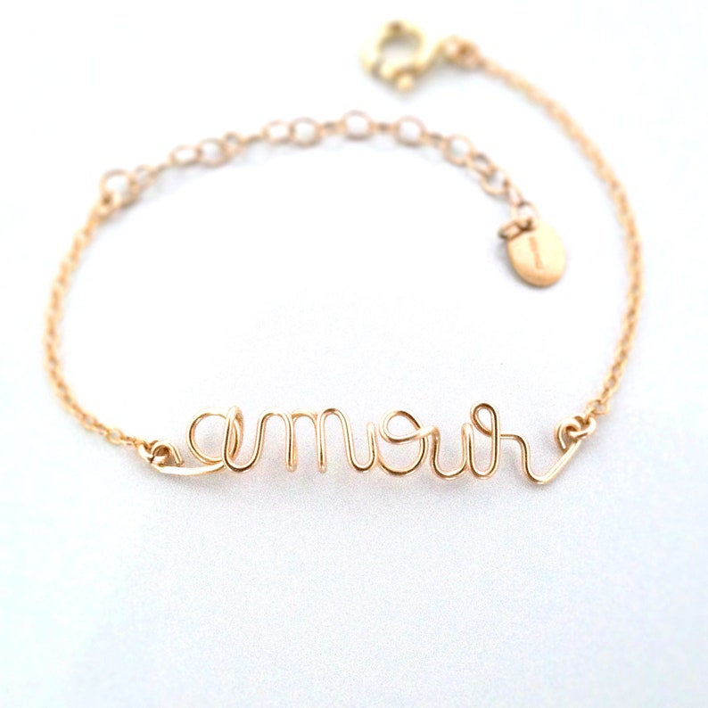 Mot personnalisé bijoux bracelet prénom fil nom bracelet Etsy