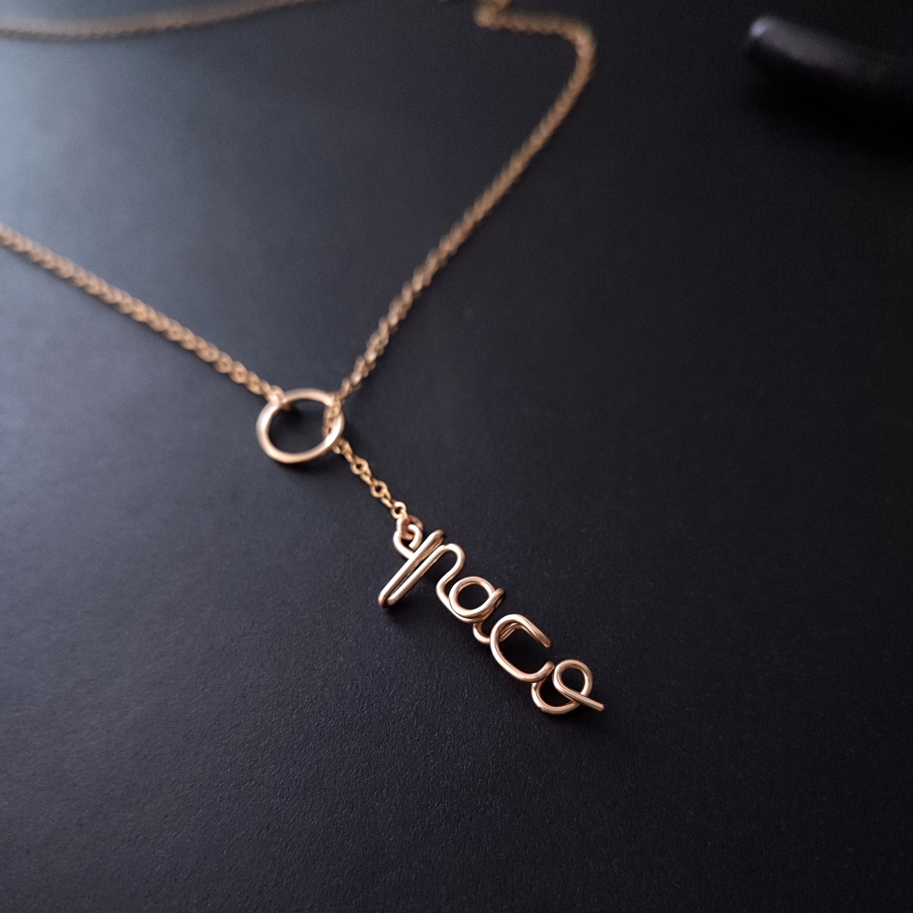 Personalized Message Necklace Without Clasp Name Pendant - Etsy
