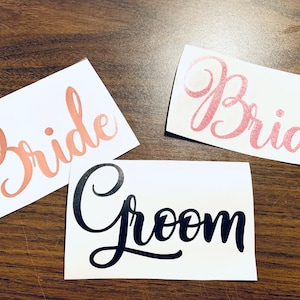 Personalized Wedding Decals | Custom Decals | Wedding Sticker |Bride| Groom | Wedding Decor|Wedding | Bachelorette Party | Bridesmaid Gift