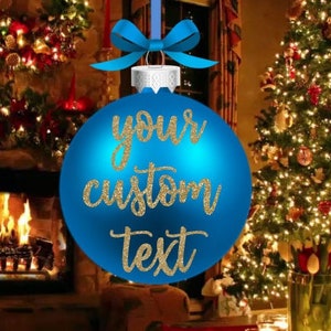 Custom Christmas Ornament Decal | Personalized Decal | Vinyl Decal | Christmas Decal | Decal | Sticker | Ornament | DECAL ONLY