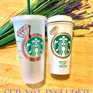 Starbucks Reusable Cup Ring Decal | Bride | Personalized | Cold Cup Decal | Hot Cup Decal | Bridesmaid Proposal | Bachelorette Party | Weddi
