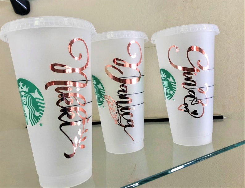 Personalized Decals Glass Decals Sticker Starbucks Cup Etsy