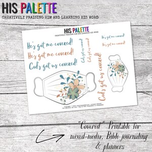 His Palette - &quot;Covered&quot; printable for mixed-media, Bible journaling and planners